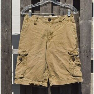 Aeropostale Y2K 100% Cotton Khaki 11" Inseam Cargo Shorts Sz 27
